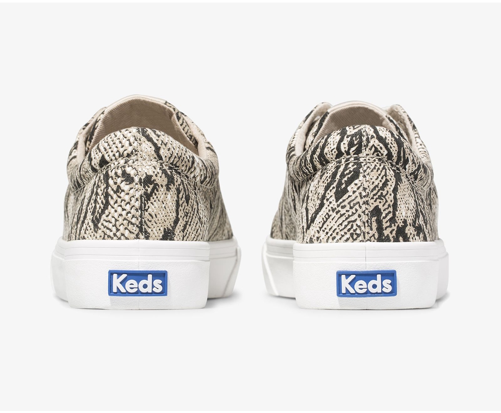 Keds Womens Sneakers White/Black - Jump Kick Snake - 259XVHGBI